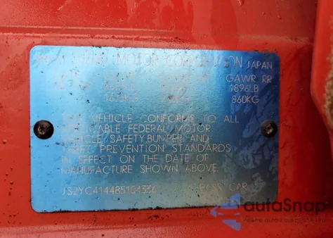 2008 Suzuki Sx4 z USA, uszkodzony, nr VIN JS2YC414485104336